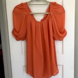 Orange Silk Joie Blouse